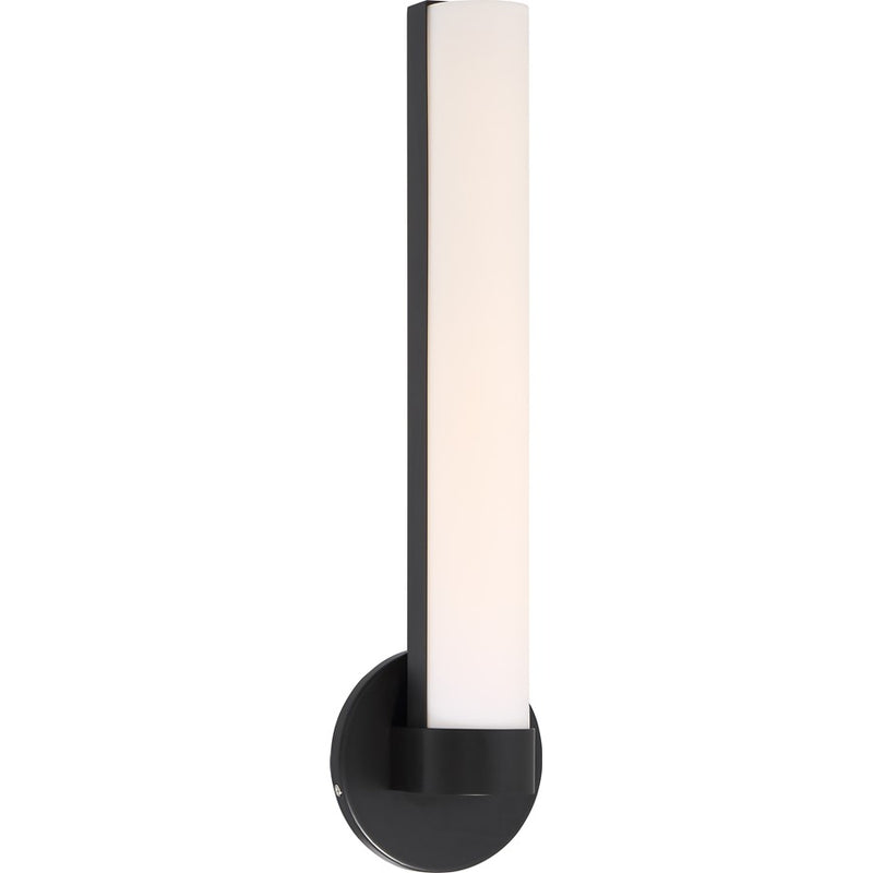 Nuvo Lighting Bond 19.5in 1-Light LED Vanity | Transitional Aged Bronze and White Acrylic | Bathroom Vanity | 6 x 19.5 x 4 in | Model 62-743
