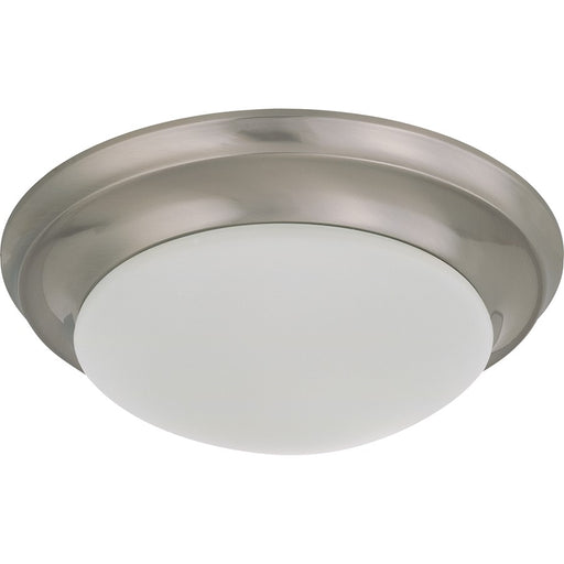Nuvo Lighting LED 12in 1-Light Flush Mount | Contemporary Brushed Nickel | Bathroom & Hallway Ceiling Light | 1080 Lumens 3000K Dimmable | Model 62-786
