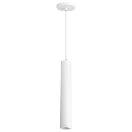 Nuvo Lighting Century 16in 1-Light LED Pendant | Contemporary Matte White Aluminum and Clear Acrylic Lens | Kitchen Island & Dining Room | Model 62-817
