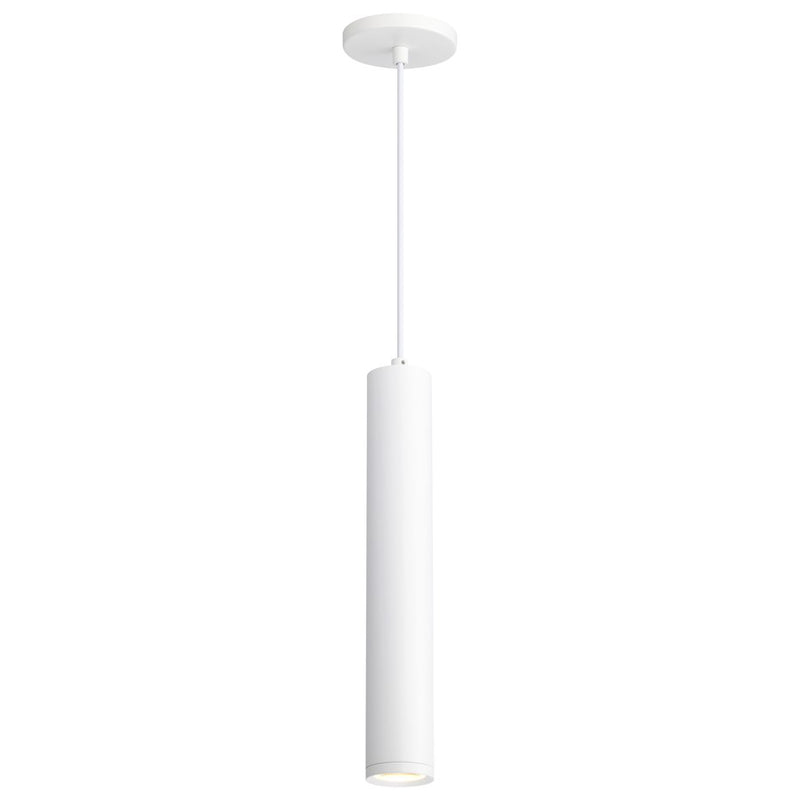 Nuvo Lighting Century 16in 1-Light LED Pendant | Contemporary Matte White Aluminum and Clear Acrylic Lens | Kitchen Island & Dining Room | Model 62-817