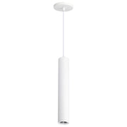Nuvo Lighting Century 16in 1-Light LED Pendant | Contemporary Matte White Aluminum and Clear Acrylic Lens | Kitchen Island & Dining Room | Model 62-817