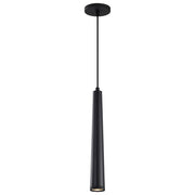 Nuvo Lighting Melrose 16in 1-Light LED Pendant | Contemporary Matte Black Aluminum and Clear Acrylic | Kitchen Island & Dining Room | 2 x 2 | Model 62-826