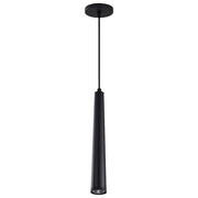 Nuvo Lighting Melrose 16in 1-Light LED Pendant | Contemporary Matte Black Aluminum and Clear Acrylic | Kitchen Island & Dining Room | 2 x 2 | Model 62-826