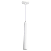 Nuvo Lighting Melrose 16in 1-Light LED Pendant | Contemporary Matte White Aluminum and Clear Acrylic | Kitchen Island & Dining Room | 1020 | Model 62-827