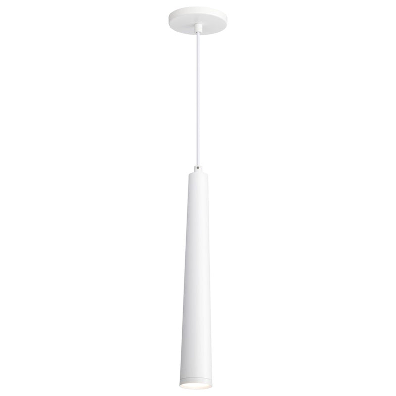 Nuvo Lighting Melrose 16in 1-Light LED Pendant | Contemporary Matte White Aluminum and Clear Acrylic | Kitchen Island & Dining Room | 1020 | Model 62-827
