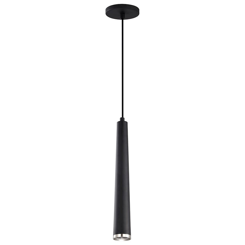 Nuvo Lighting Melrose 16in LED Pendant | Contemporary Matte Black and Brushed Nickel Aluminum | Kitchen Island & Dining Room | 2 x 2 x 16 | Model 62-829