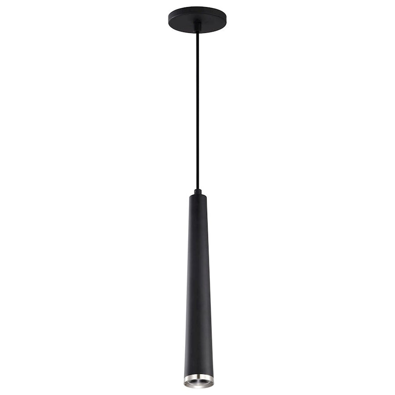 Nuvo Lighting Melrose 16in LED Pendant | Contemporary Matte Black and Brushed Nickel Aluminum | Kitchen Island & Dining Room | 2 x 2 x 16 | Model 62-829