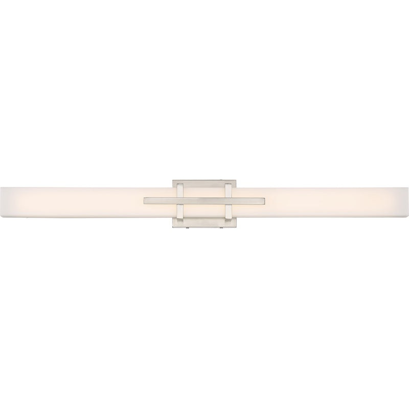Nuvo Lighting Grill 36in 1-Light LED Wall Vanity | Modern Polished Nickel | Bathroom & Powder Room | 36 x 4 x 4 in, 3120 Lumens | Model 62-875