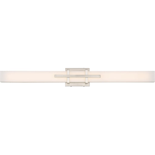 Nuvo Lighting Grill 36in 1-Light LED Wall Vanity | Modern Polished Nickel | Bathroom & Powder Room | 36 x 4 x 4 in, 3120 Lumens | Model 62-875