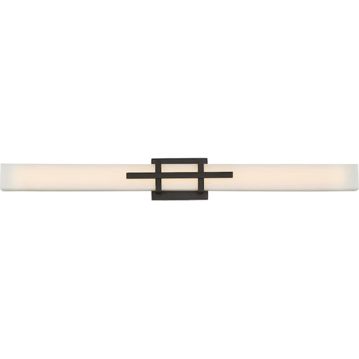 Nuvo Lighting Grill 36in 1-Light LED Wall Vanity | Modern Aged Bronze Metal | Bathroom Vanity Light | 36 x 4 x 4 in | Model 62-876