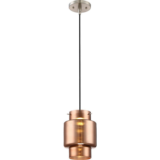 Nuvo Lighting Del 1-Light LED Mini Pendant | Modern Brushed Nickel | Kitchen Island & Dining Room | 950 Lumens 3000K Dimmable | Model 62-889