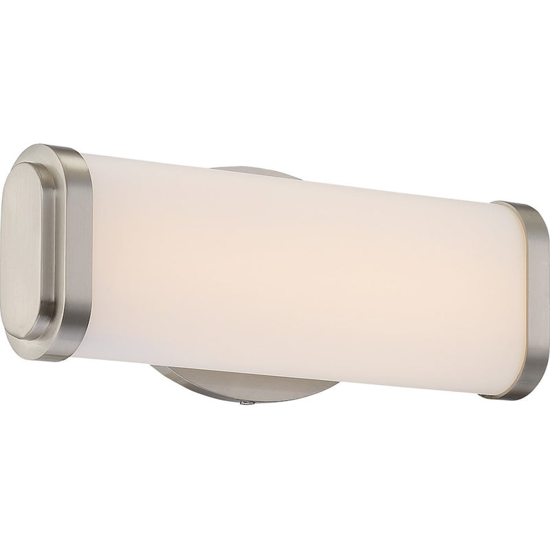 Nuvo Lighting Pace 5in 1-Light Wall Sconce | Modern Brushed Nickel | Hallway & Bathroom Accent | 1040 Lumens, 3000K, Dimmable | Model 62-911