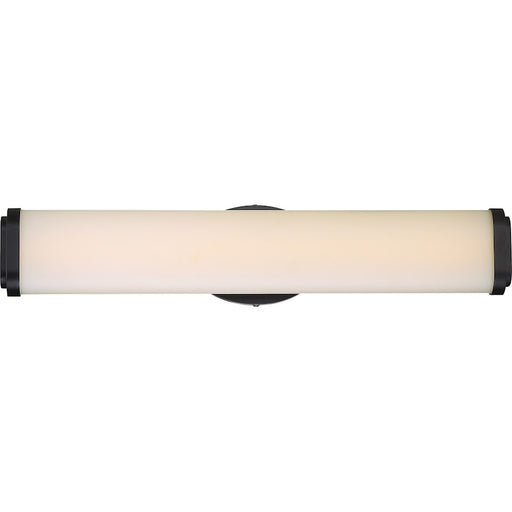Nuvo Lighting Pace 24in 2-Light LED Wall Sconce | Modern Aged Bronze | Bathroom & Vanity | 5 x 24 x 3.25 in, Damp Rated | Model 62-914