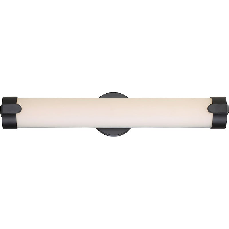 Nuvo Lighting Loop 24in 1-Light Wall Sconce | Modern Aged Bronze and LED | Bathroom & Hallway Accent | 4 x 24 x 3.13 in | Model 62-924