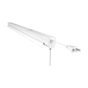 Nuvo Lighting 36in 34W LED Shop Light | White Linear Fixture with Pull Chain | Garage & Workshop Utility Light | 36 x 2 x 2 in, 4000K | Model 62-927