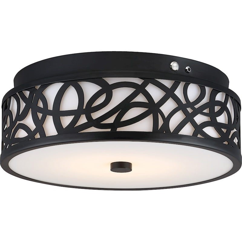 Nuvo Lighting LED EMR 5.41in 1-Light Flush Mount | Utility Aged Bronze | Hallway & Closet | 1660 Lumens, 3000K, Dimmable | Model 62-978