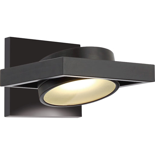 Nuvo Lighting Hawk 6.5in 1-Light LED Wall Sconce | Modern Textured Black | Hallway & Bathroom Accent | 1190 Lumens 3000K Dimmable | Model 62-993