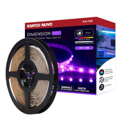 Nuvo Lighting Pro Tape 196.85in RGB+Tunable White LED Tape Light | Smart App-Controlled Color-Changing | Living Room & Gaming Room Accent | Model 64-130