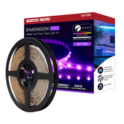Nuvo Lighting Pro Tape 16ft RGB/Tunable White LED Tape Light Kit | Smart App-Controlled Direct-Wire | Living Room & Gaming Room Accent | Model 64-133