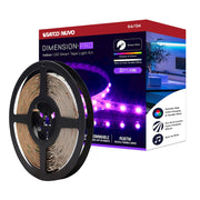 Nuvo Lighting Pro Tape 393in RGB+Tunable White LED Tape Light Kit | Smart App-Controlled Direct-Wire | Kitchen Cabinet & Gaming Room | 3080 | Model 64-134