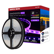 Nuvo Lighting Pro Tape 196.85in 1-Light LED Tape Light | Utility White RGB/Tunable White | Outdoor Patio & Deck Accent | 196.85 x 0.55 in | Model 64-140