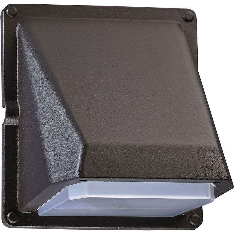 Nuvo 65-050 7in LED Wall Pack | Utility Bronze Finish | Outdoor Security & Building Accent | 828 Lumens, 5000K, 11W, DLC | Model 65-050
