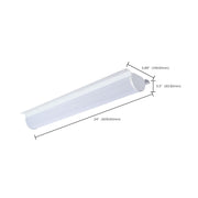 Nuvo 65-1030 2ft LED Strip Light | Gloss White Steel & Frosted Lens | Garage & Workshop Utility Lighting | 1950-3250 Lumens, 3 CCT | Model 65-1030