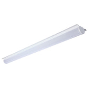 Nuvo 4ft LED Retrofit Strip Light | 30/40/50W Selectable, Gloss White Utility | Garage & Workshop | 3900-6500 Lumens, Damp Rated | Model 65-1031
