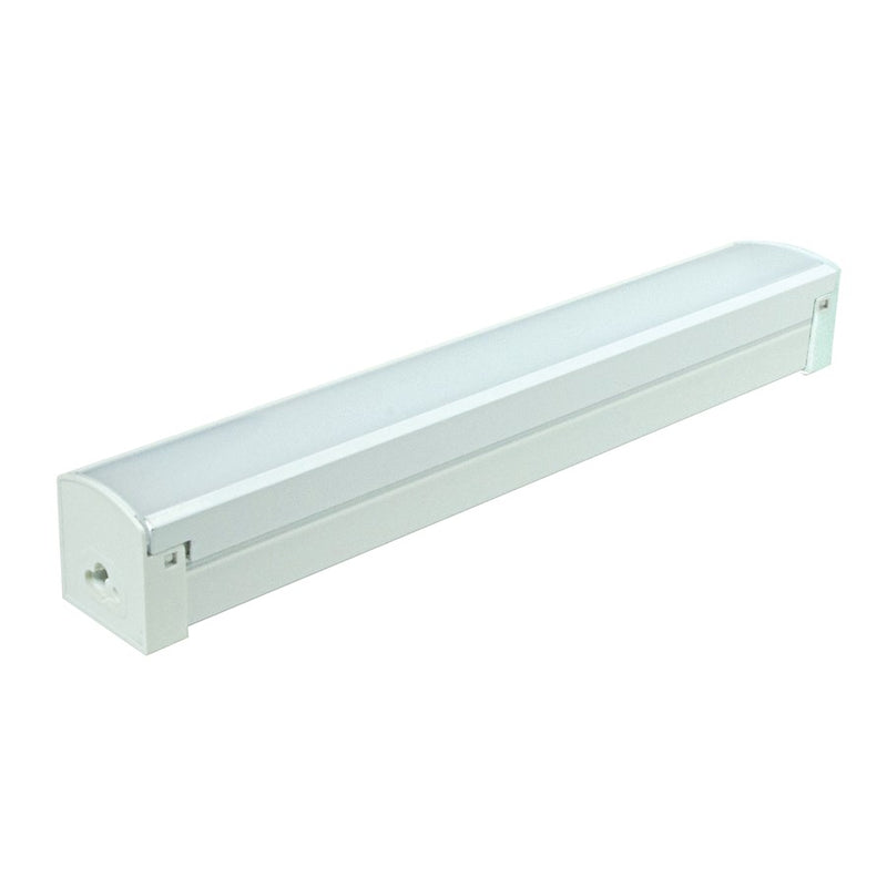 Nuvo 12in LED Connectable Strip Light | White Utility Finish | Under Cabinet & Task Lighting | 800 Lumens, 4000K, Non-Dimmable | Model 65-1102