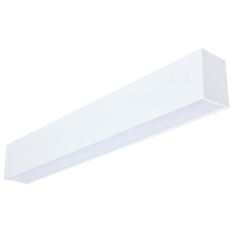 Nuvo Lighting Momentum 2ft LED Linear Strip | Utility White Aluminum | Commercial & Office Lighting | 23.3 x 2.36 x 3.4 in | Model 65-1180