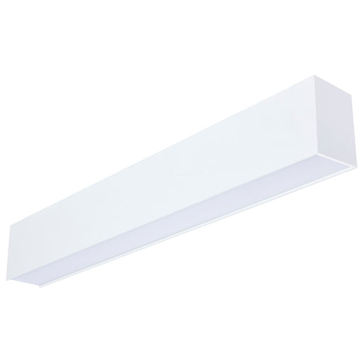 Nuvo Lighting Momentum 2ft LED Linear Strip | Utility White Aluminum | Commercial & Office Lighting | 23.3 x 2.36 x 3.4 in | Model 65-1180