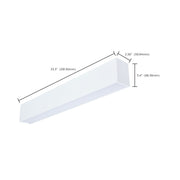Nuvo Lighting Momentum 2ft LED Linear Strip | Utility White Aluminum | Commercial & Office Lighting | 23.3 x 2.36 x 3.4 in | Model 65-1180