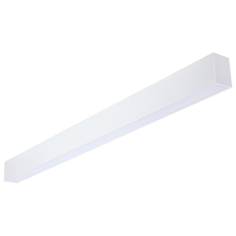 Nuvo Lighting Momentum 4ft LED Linear Strip | Utility White Aluminum | Commercial & Office Lighting | 46.5 x 2.36 x 3.4 in | Model 65-1181
