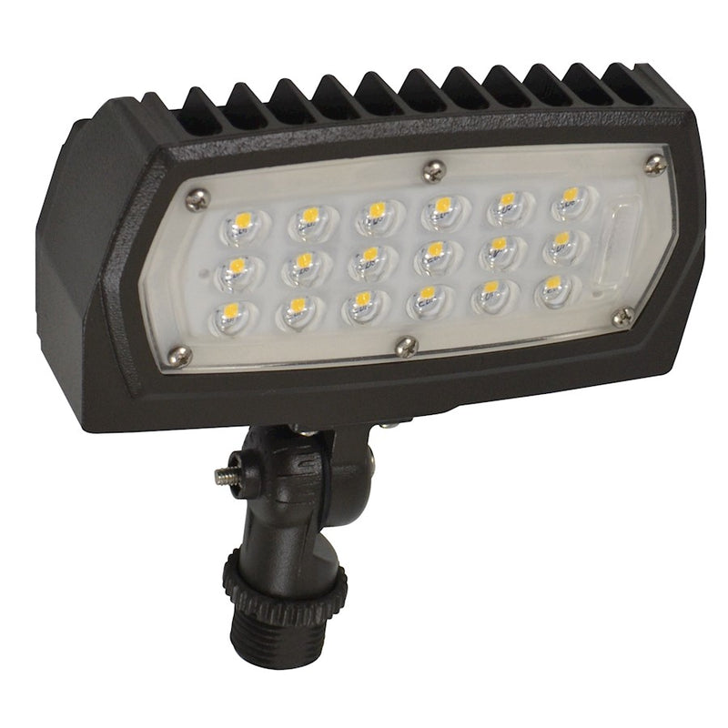 Nuvo Lighting 65-124 15W LED Flood Light | Bronze Utility Outdoor Light | Security & Landscape Lighting | 1650 Lumens, 4000K, Wet Rated | Model 65-124
