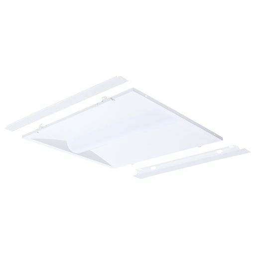 Nuvo Lighting 65-1301 2x2ft LED Troffer Retrofit Kit | Utility Matte White Steel | Commercial & Office Ceiling | 20W-40W Selectable | Model 65-1301