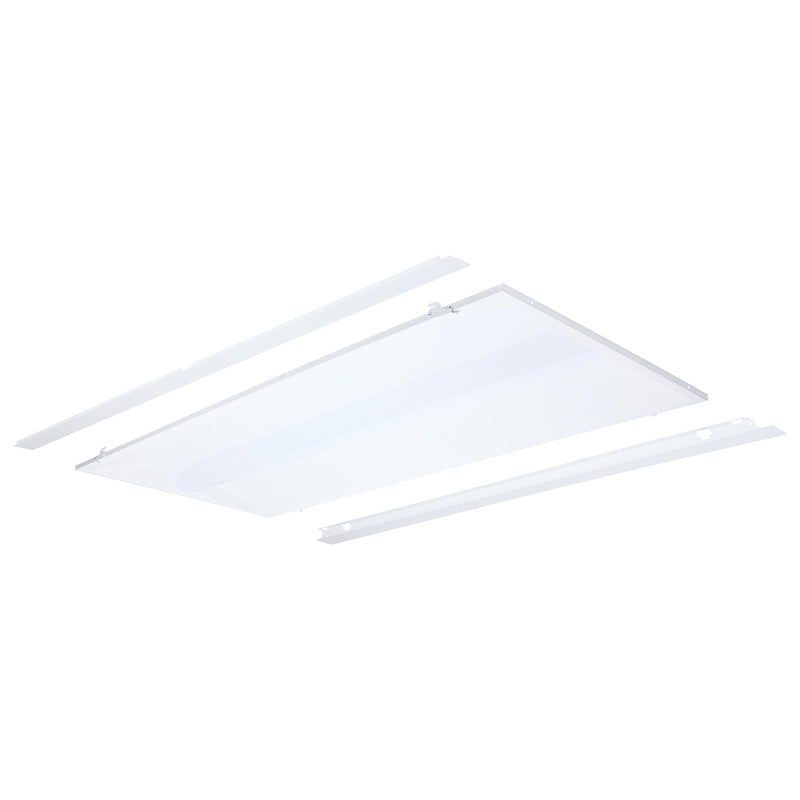 Nuvo Lighting 65-1302 2x4 LED Center Basket Troffer Retrofit Kit | Utility Matte White Finish | Commercial & Utility Rooms | Model 65-1302