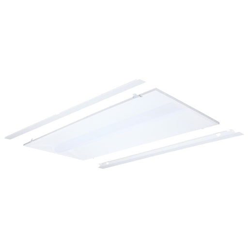 Nuvo Lighting 65-1302 2x4 LED Center Basket Troffer Retrofit Kit | Utility Matte White Finish | Commercial & Utility Rooms | Model 65-1302
