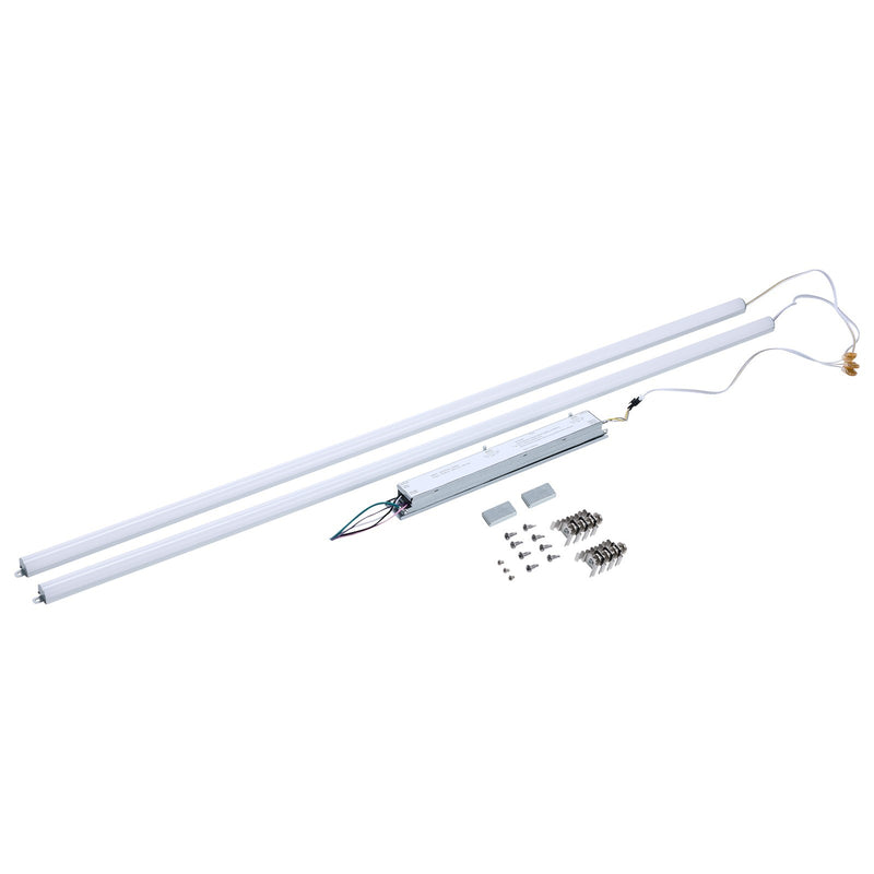 Nuvo Lighting LED Light Bar Retrofit Kit, 2-Bars 4', Silver