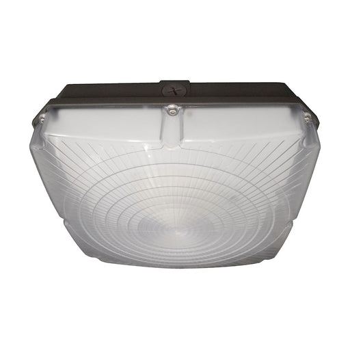 Nuvo 8.5in 1-Light LED Flush Mount | Utility Bronze | Garage & Covered Patio | 4800 Lumens 5000K 40W Dimmable | Model 65-141