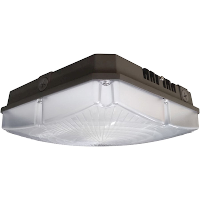 Nuvo LED 10in Canopy Fixture | Bronze Utility Flush Mount | Wet Location Indoor & Outdoor | 4800 Lumens 4000K 40W | Model 65-144