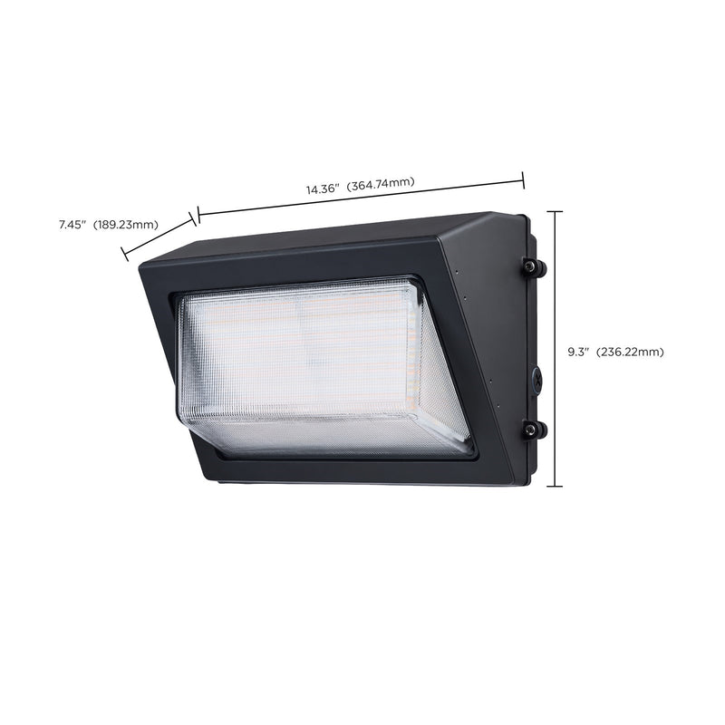 Nuvo Lighting 65-1501 LED Wall Pack | Utility Bronze Die-Cast Aluminum | Outdoor Building Perimeter & Parking Areas | 120W/100W/80W | Model 65-1501