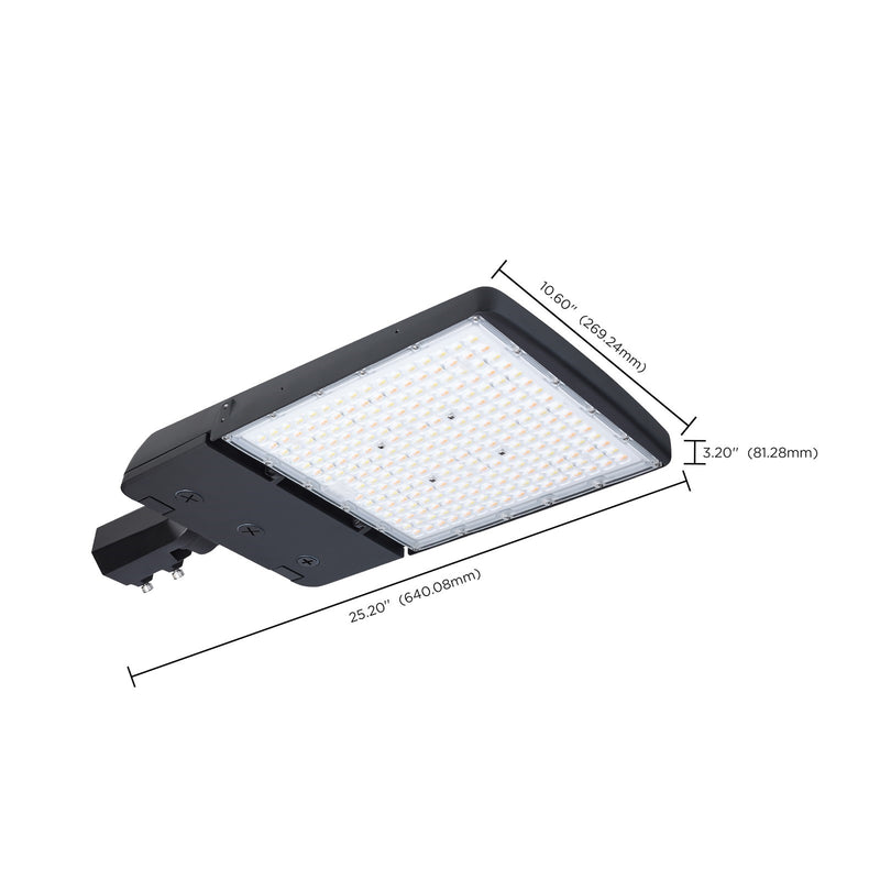 Nuvo LED Area Light 25in | Utility Bronze Die-Cast Aluminum | Parking Lots & Roadways | 100-150W, 15488-22855 Lumens, 3000K-5000K | Model 65-1527