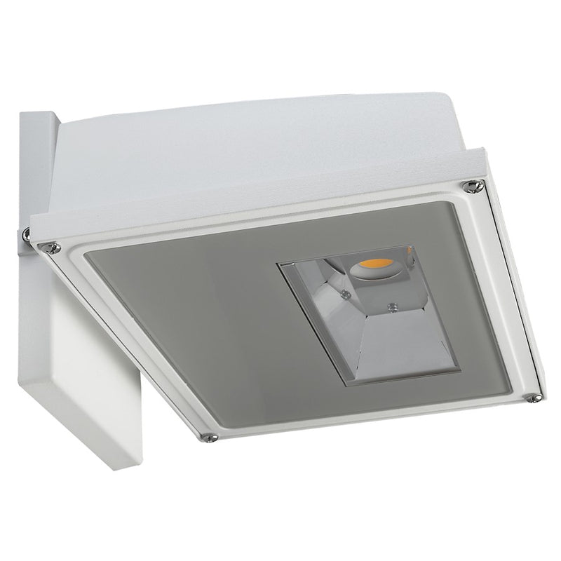 Nuvo Lighting 65-154 8in 1-Light Wall Pack | Utility White Finish | Outdoor Entryway & Building Perimeter | 8 x 7 x 5 in | Model 65-154