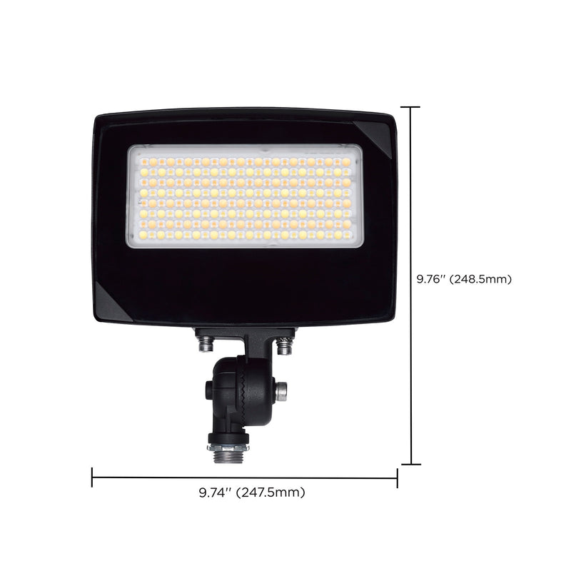 Nuvo Lighting 65-1541 9.74in LED Flood Light | Utility Bronze Die-Cast Aluminum | Outdoor Security & Commercial | 45W-80W Selectable | Model 65-1541