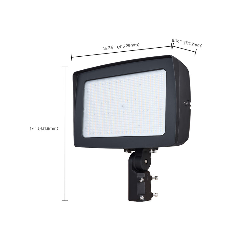 Nuvo Lighting 65-1543 LED Flood Light | Utility Bronze Die-Cast Aluminum & Glass | Parking Lots & Building Facades | 200W/250W/300W | Model 65-1543