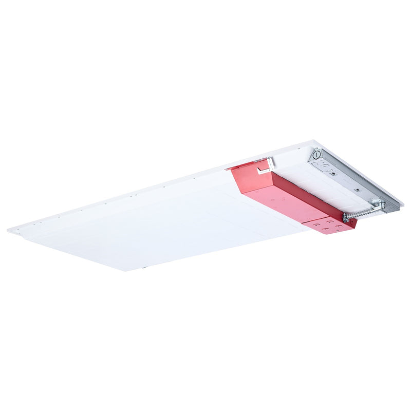 Nuvo LED 2ftx4ft Backlit Panel, Emergency Battery 120-277V, White