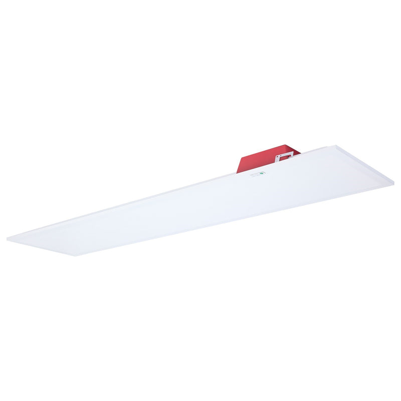 Nuvo LED 1ft x4ft Backlit Panel, Emergency Battery 120-277V, White