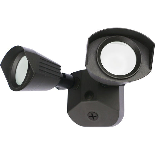 Nuvo Lighting 65-212 LED Security Light Dual Head | Utility Bronze | Outdoor & Garage Wall Light | 1900 Lumens, 3000K, 20W, Wet Rated | Model 65-212