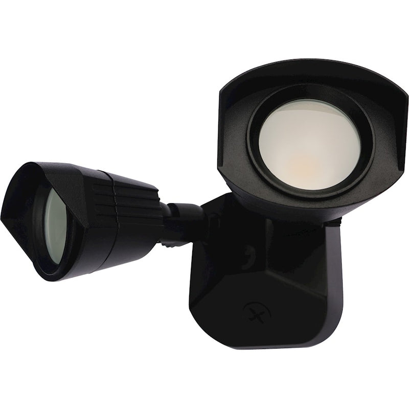 Nuvo Lighting 65-220 20W LED Security Light Dual Head Black 4000K Cool White | Utility Outdoor Wall Sconce | Entryway & Garage Flood Light | Model 65-220