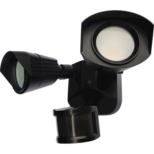Nuvo Lighting 65-221 20W LED Security Light Dual Head | Utility Black | Outdoor Entryway & Garage Floodlight | 1900 Lumens, 4000K Cool | Model 65-221